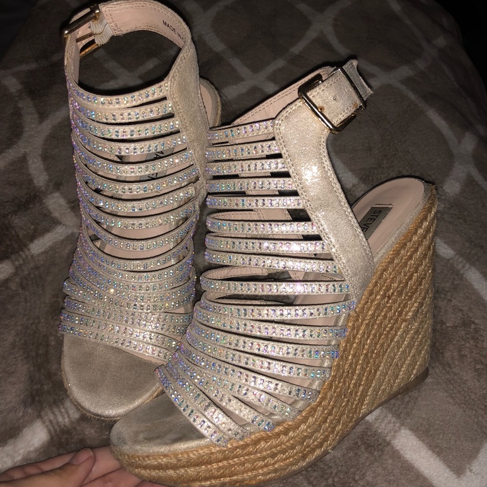 Rhinestone Steve Madden wedges